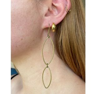 SOLD- Brass/Gold Dangle Earrings